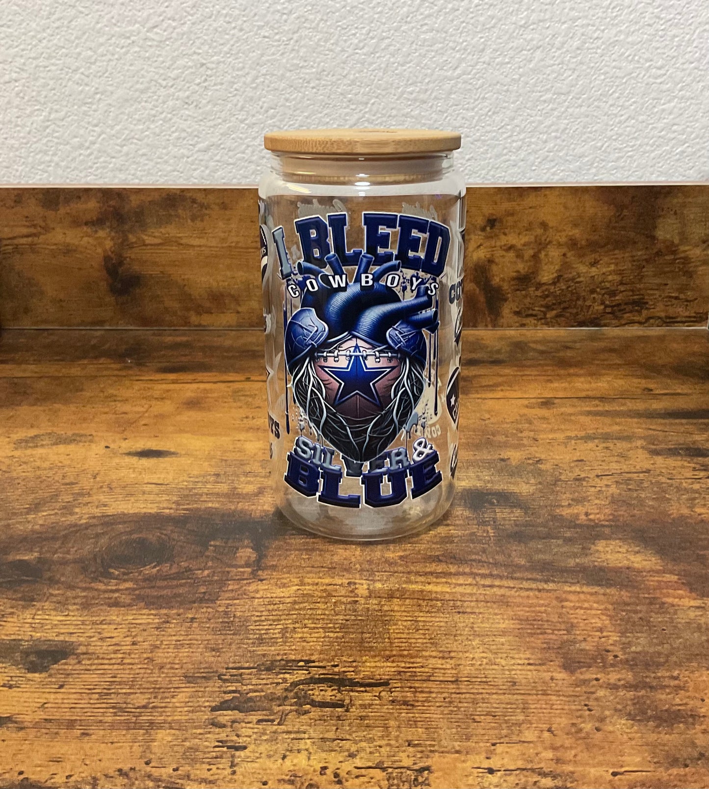 Cowboys Glass Cup