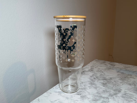 40oz LV Glass Tumbler