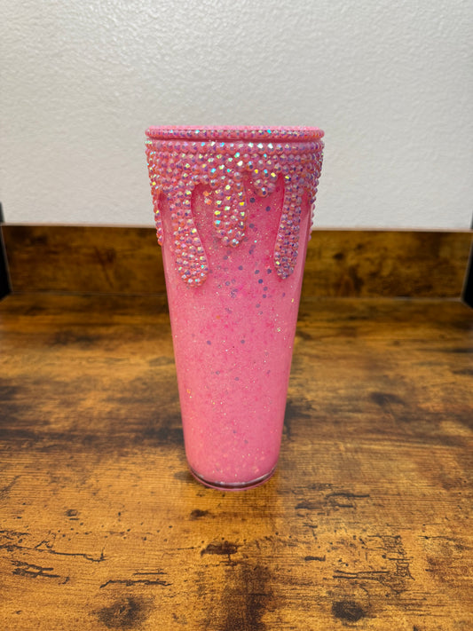 Rhinestone Drip Snow Globe Cup