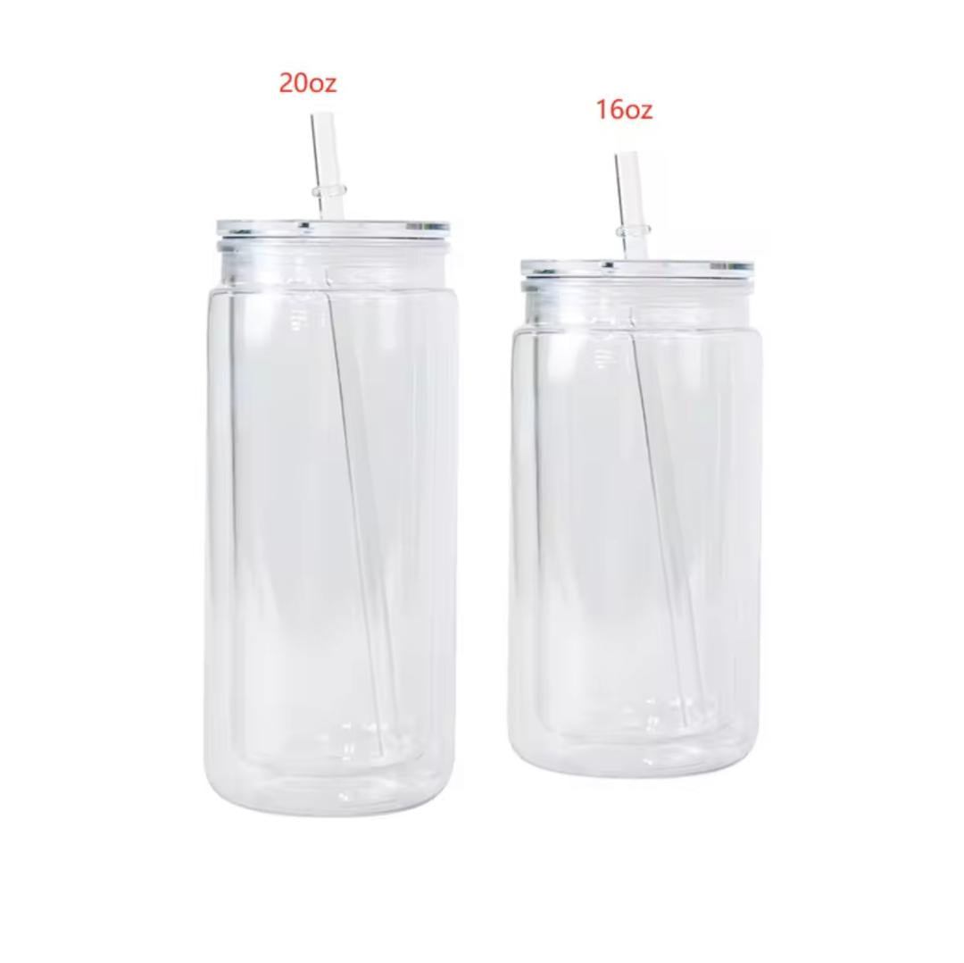 Acrylic Blank Snowglobe Cups (With Glitter)