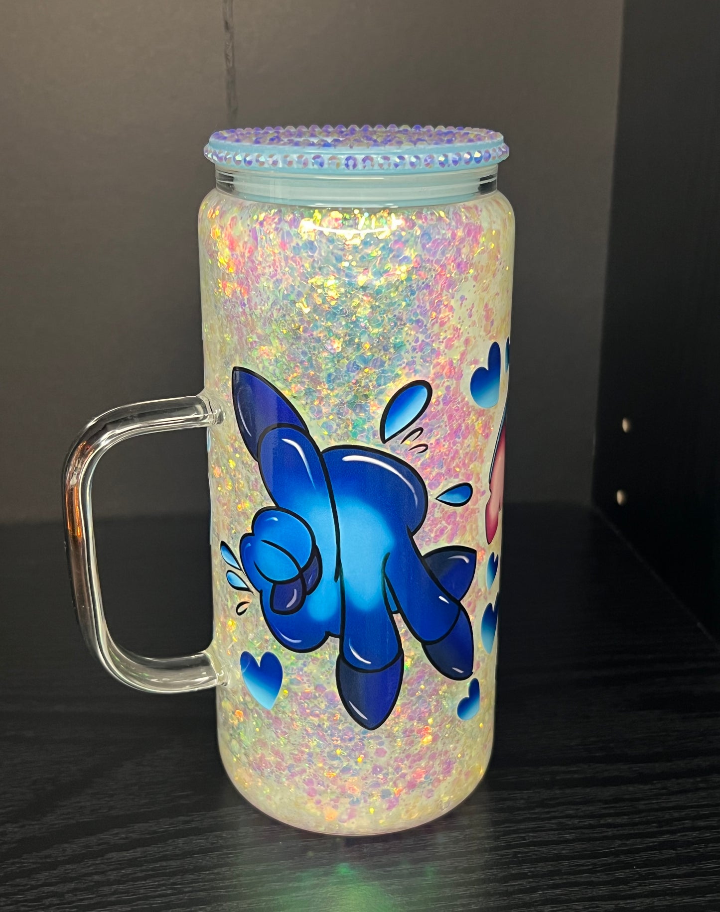 Stitch Dodgers Glass Snow Globe With Handle