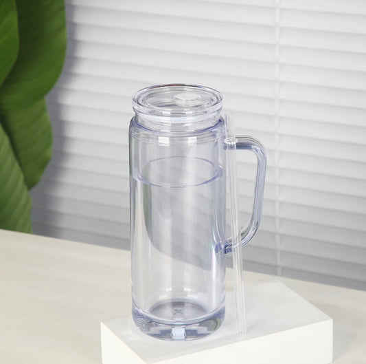 20oz Acrylic Snow Globe With Handle (With Glitter)