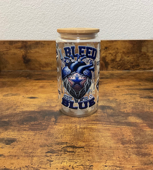 Cowboys Glass Cup