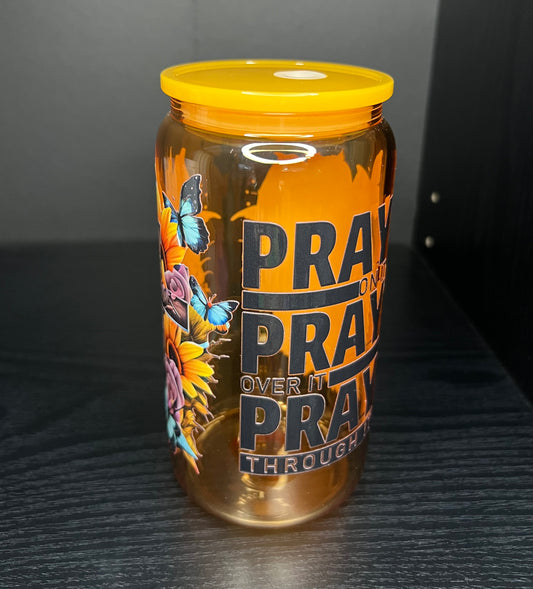 Pray Glass Cup