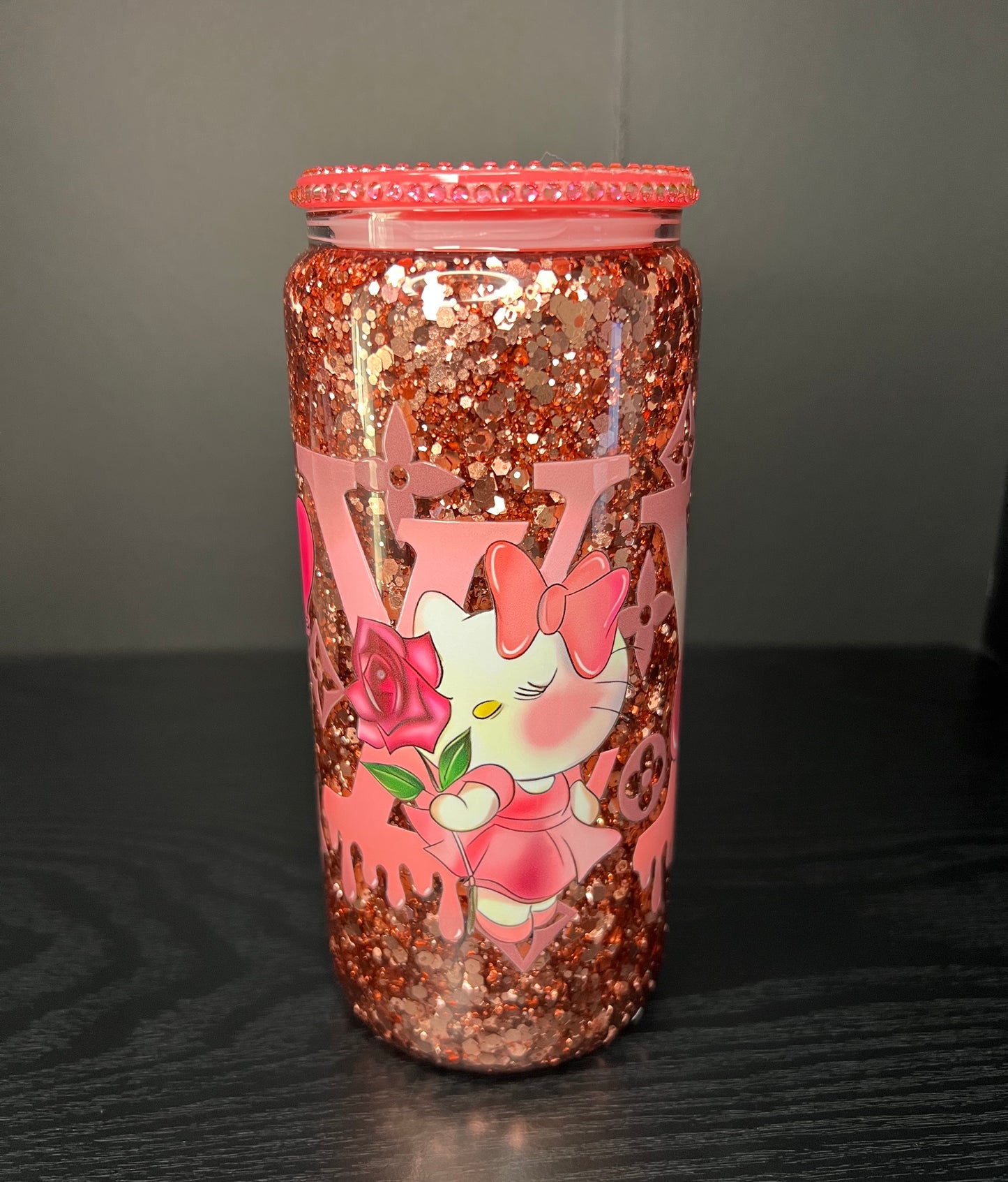 LV HK Glass Snowglobe with handle