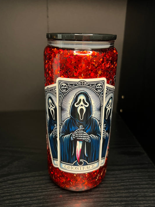 Ghost Face Glass Snow Globe