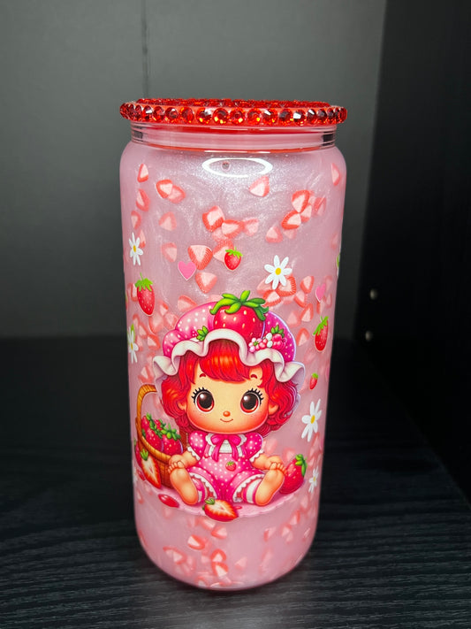 Strawberry Shortcake Glass Snow Globe