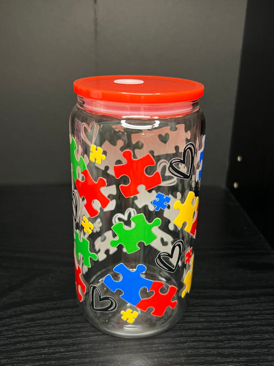 Puzzle Glass Cup