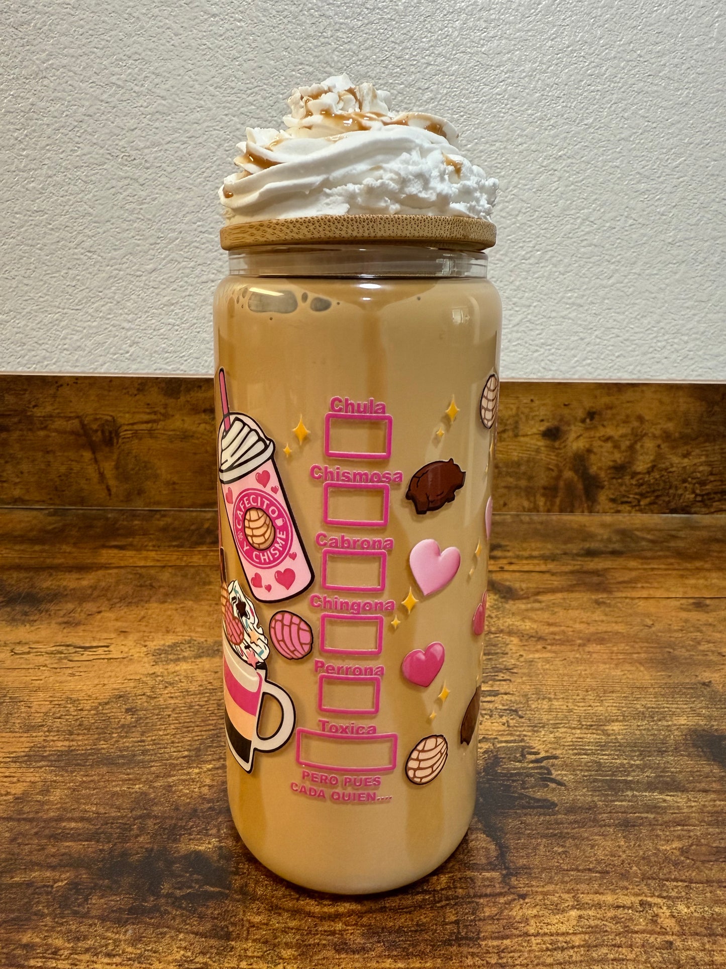 Coffee Glass Cup with Whip Cream Lid